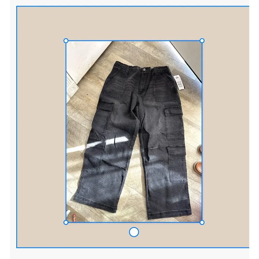 NWT Madden NYC High Rise Skater Jean Cargo Relaxed Fit Women's XL Dark Wash - Picture 3 of 9